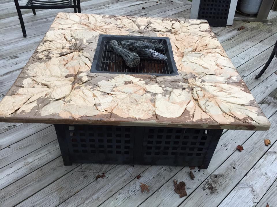 Fire Pit Top-Made using US pigments color packs process. Vibrant concrete color added at the mix stage. -image